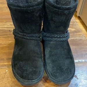 Little girls black boots